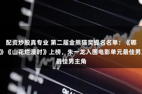 配资炒股真专业 第二届金熊猫奖提名名单：《哪吒2》《山花烂漫时》上榜，朱一龙入围电影单元最佳男主角