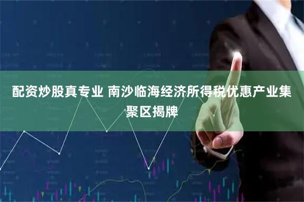 配资炒股真专业 南沙临海经济所得税优惠产业集聚区揭牌
