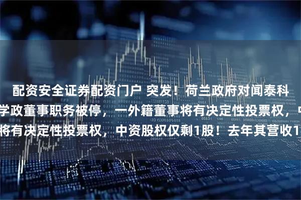 配资安全证券配资门户 突发！荷兰政府对闻泰科技安世半导体下手：张学政董事职务被停，一外籍董事将有决定性投票权，中资股权仅剩1股！去年其营收147亿